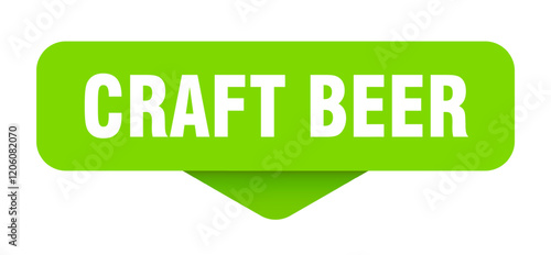 craft beer sticker. craft beer sign on transparent background