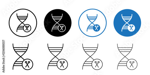 genome editing icon Thin line art isolated
