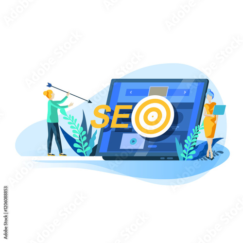 SEO and Digital Design Vector Illustration