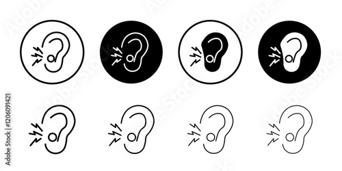 Otitis icon Thin line art isolated