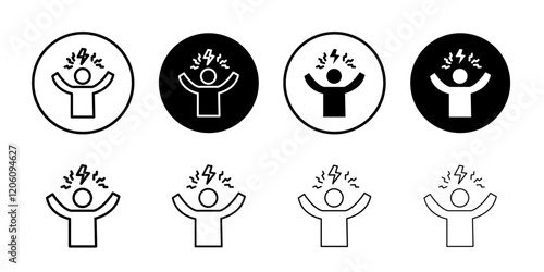 Stress icon Thin line art isolated