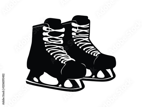 Hockey Skates Silhouettes - Sports Art Design