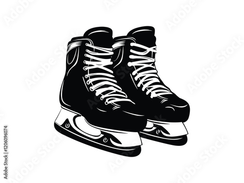 Hockey Skates Silhouettes - Sports Art Design