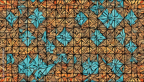 Wallpaper Mural vector colorful decorative geometric mosaic background Torontodigital.ca