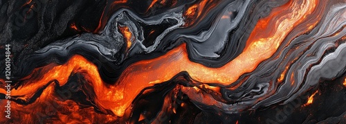 Volcanic lava flow composition background