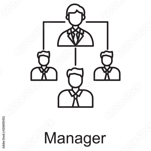 Manager Icon, Leading with Purpose Essential Skills for Effective Managers, The Art of Management Strategies for Success in Leadership, vector