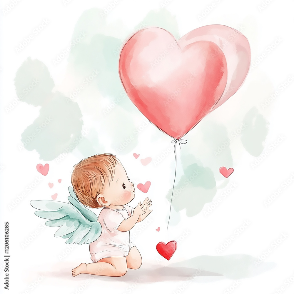 child wiht heart ballon child wiht heart ballon