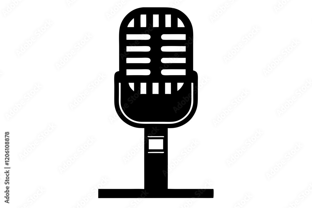 retro microphone on white background retro microphone on white background
