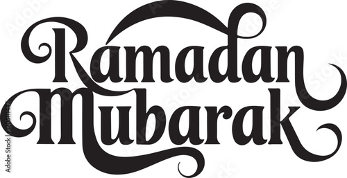 Elegant Ramadan Mubarak Calligraphy Design