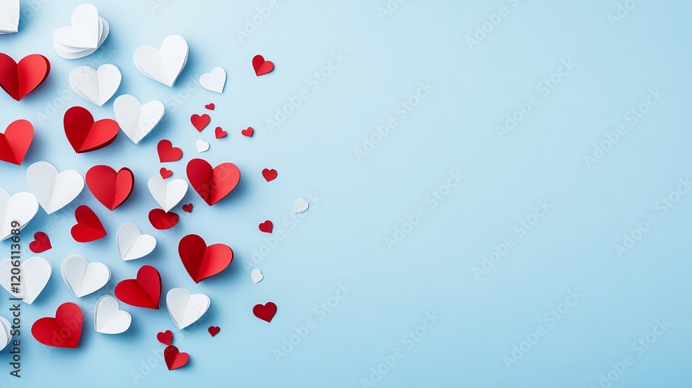 Romantic Red and White Paper Hearts Valentine Day Background Lovely Cute Festive Decoration Design Celebration Love Heartshaped Festive Romantic Tender Elegant Beautiful Romantic Red and White Paper Hearts Valentine Day Background Lovely Cute Festive Decoration Design Celebration Love Heartshaped Festive Romantic Tender Elegant Beautiful