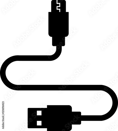 USB cable port icon. USB type C A lightning and micro usb mobile phone charger vector isolated transparent. Plug adapter symbol. Electronic device connector. Smartphone charger sign