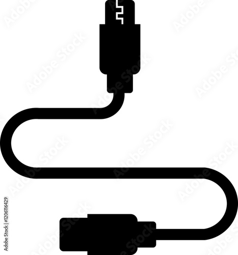 USB cable port icon. USB type C A lightning and micro usb mobile phone charger vector isolated transparent. Plug adapter symbol. Electronic device connector. Smartphone charger sign