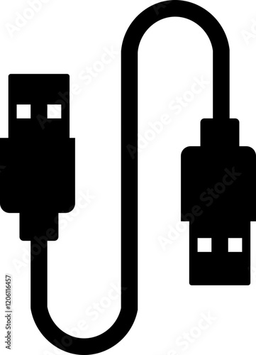 USB cable port icon. USB type C A lightning and micro usb mobile phone charger vector isolated transparent. Plug adapter symbol. Electronic device connector. Smartphone charger sign