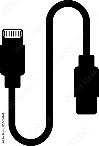 USB cable port icon. USB type C A lightning and micro usb mobile phone charger vector isolated transparent. Plug adapter symbol. Electronic device connector. Smartphone charger sign