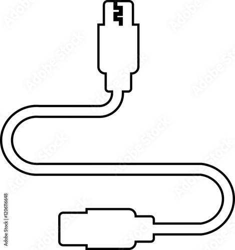 USB cable port icon. USB type C A lightning and micro usb mobile phone charger vector isolated transparent. Plug adapter symbol. Electronic device connector. Smartphone charger sign