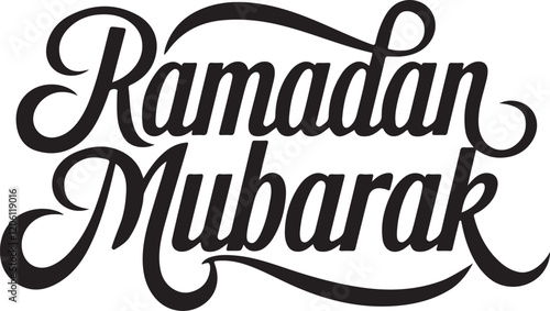 Ramadan Mubarak - Elegant Calligraphy Design