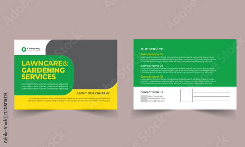 landscaping lawn care postcard, best lawn care Service postcard template,cleaning lawn mowing garden and landscaping mow grass cutting postcard or eddm, every door direct mail design template