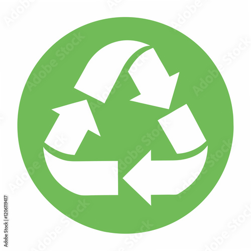 Recycle logo like web button 
