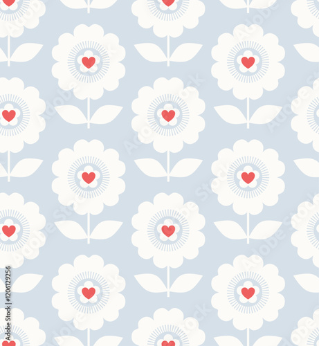 Heart Illustration, Hearts, Love, Valentine, Repeat print, kiss, Vector art, adobe illustration