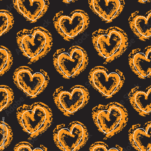 Heart Illustration, Hearts, Love, Valentine, Repeat print, kiss, Vector art, adobe illustration