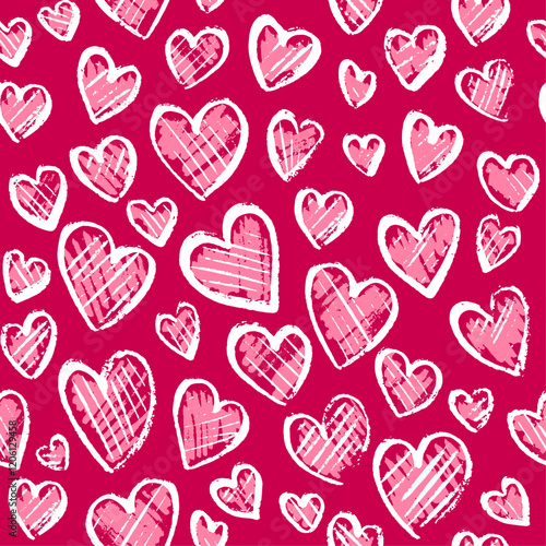 Heart Illustration, Hearts, Love, Valentine, Repeat print, kiss, Vector art, adobe illustration