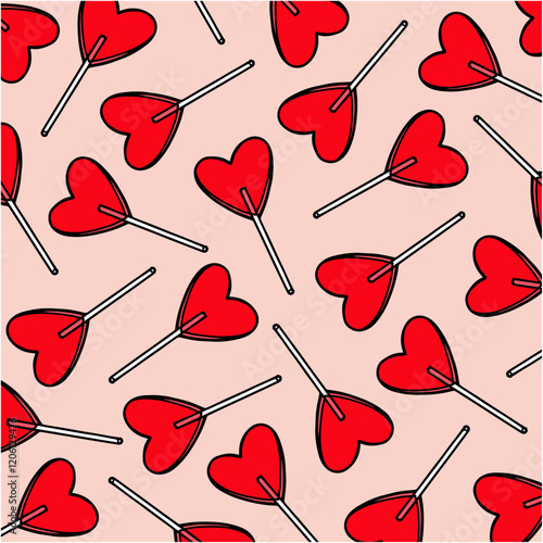 Heart Illustration, Hearts, Love, Valentine, Repeat print, kiss, Vector art, adobe illustration