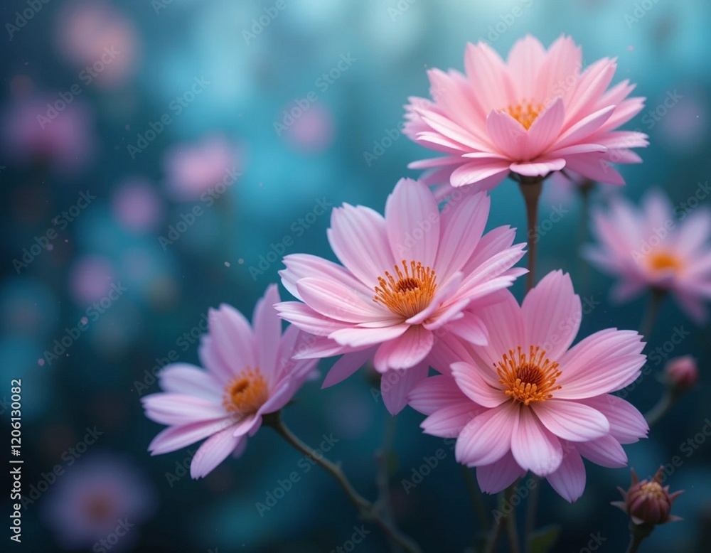 Fototapeta premium pink and white chrysanthemum