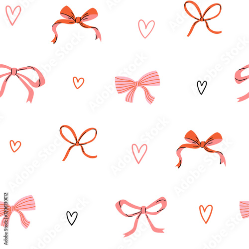 Heart Illustration, Hearts, Love, Valentine, Repeat print, kiss, Vector art, adobe illustration