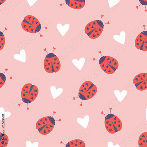 Heart Illustration, Hearts, Love, Valentine, Repeat print, kiss, Vector art, adobe illustration