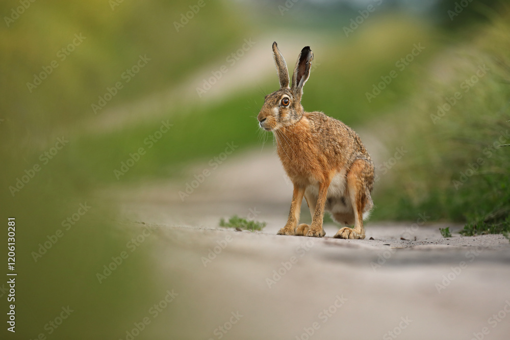 Zając szarak, hare, (Lepus europaeus) Zając szarak, hare, (Lepus europaeus)