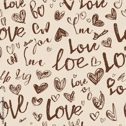 Heart Illustration, Hearts, Love, Valentine, Repeat print, kiss, Vector art, adobe illustration