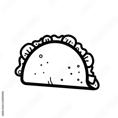mexican taco - vector icon