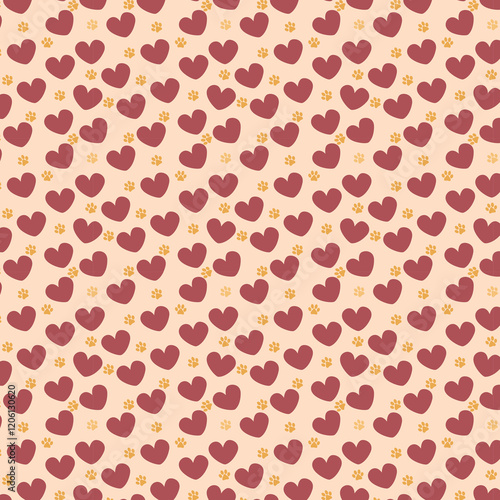Heart Illustration, Hearts, Love, Valentine, Repeat print, kiss, Vector art, adobe illustration
