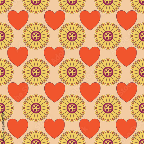Heart Illustration, Hearts, Love, Valentine, Repeat print, kiss, Vector art, adobe illustration