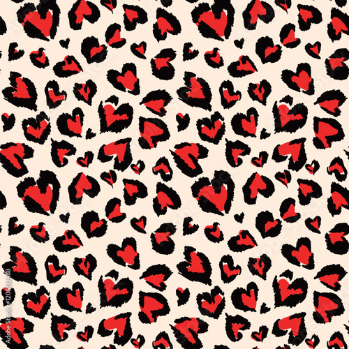 Heart Illustration, Hearts, Love, Valentine, Repeat print, kiss, Vector art, adobe illustration
