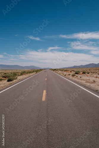 along the desert highway, nevada, usa