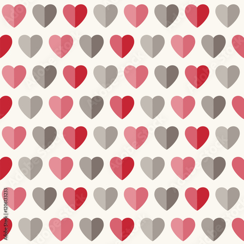 Heart Illustration, Hearts, Love, Valentine, Repeat print, kiss, Vector art, adobe illustration