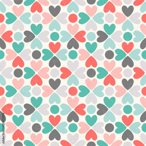 Heart Illustration, Hearts, Love, Valentine, Repeat print, kiss, Vector art, adobe illustration