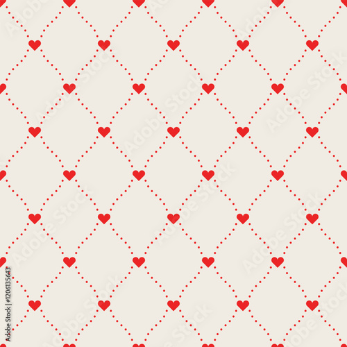 Heart Illustration, Hearts, Love, Valentine, Repeat print, kiss, Vector art, adobe illustration