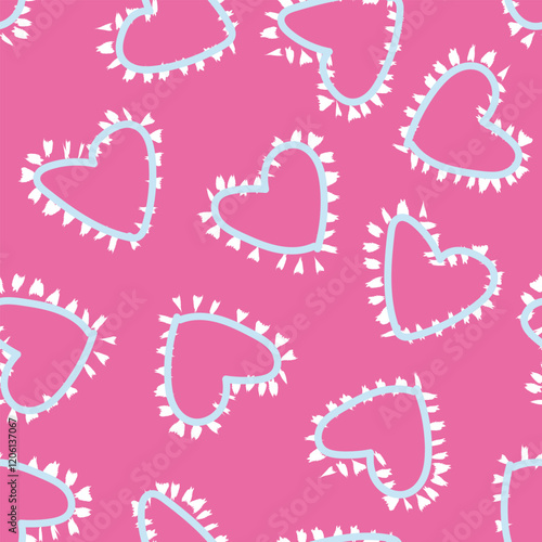 Heart Illustration, Hearts, Love, Valentine, Repeat print, kiss, Vector art, adobe illustration