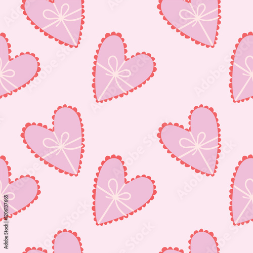 Heart Illustration, Hearts, Love, Valentine, Repeat print, kiss, Vector art, adobe illustration