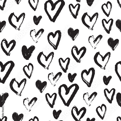 Heart Illustration, Hearts, Love, Valentine, Repeat print, kiss, Vector art, adobe illustration