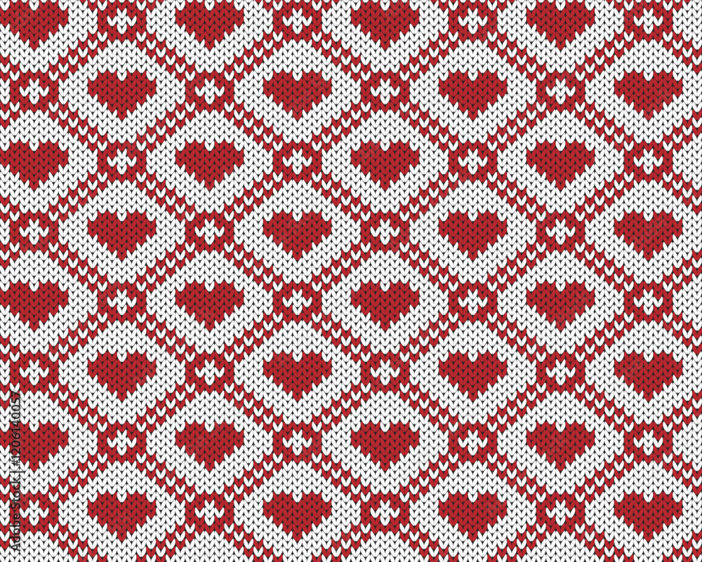 Fototapeta premium Heart Illustration, Vector art, Valentine Graphics, Repeat Prints, Heart Drawing, Valentines day, Seamless print, Hearts Patterns, Love, Romantic, Cupid, Couple love, February 14
