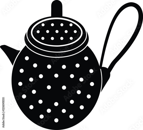 Tea infuser silhouette illustration