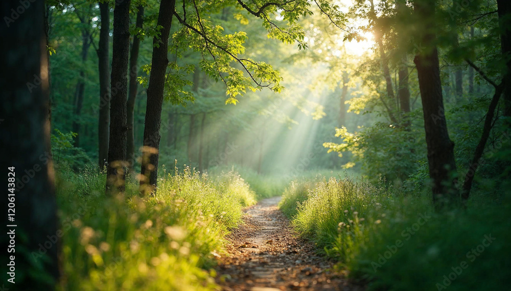abstract forest bokeh decoration pathway abstract forest bokeh decoration pathway