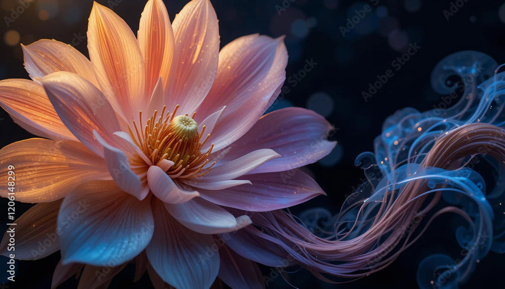 Beauty of flower created with Generative AI technology