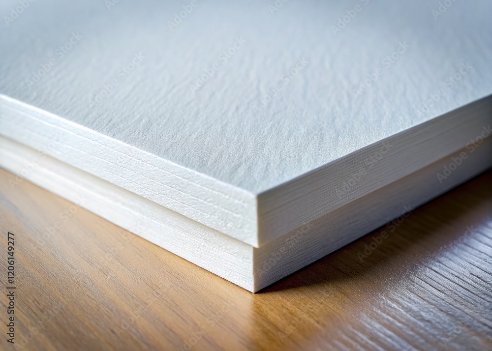 Fototapeta premium Macro Close-up of White Art Board Texture - Smooth Surface Detail