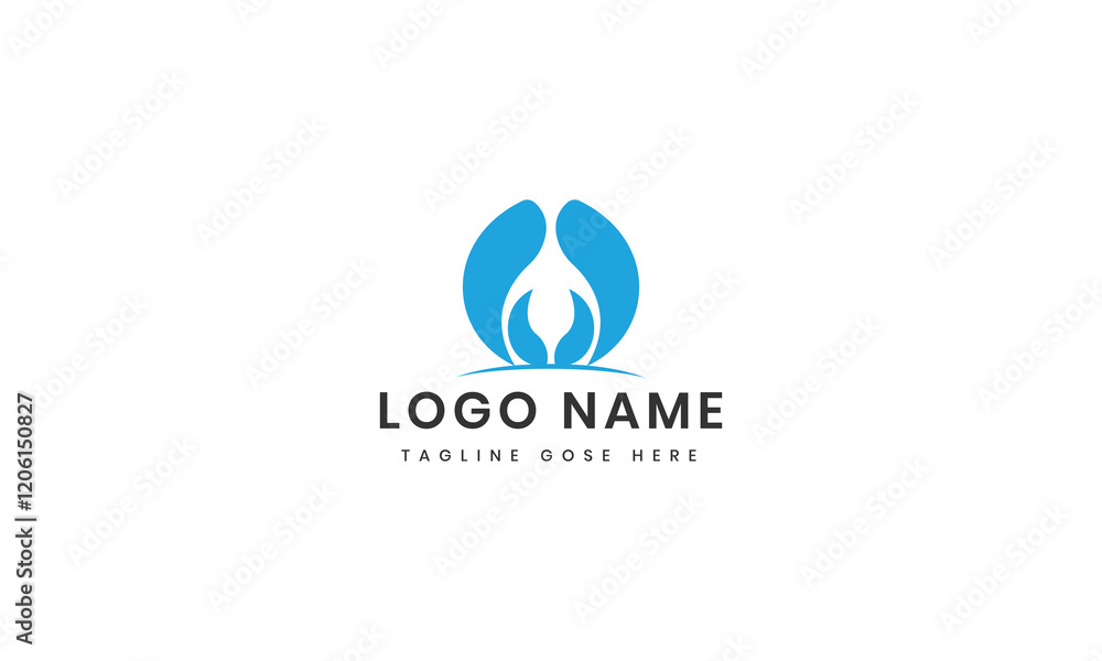 Flat leaf logo templates Flat leaf logo templates