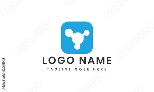 a logo template with abstract shape