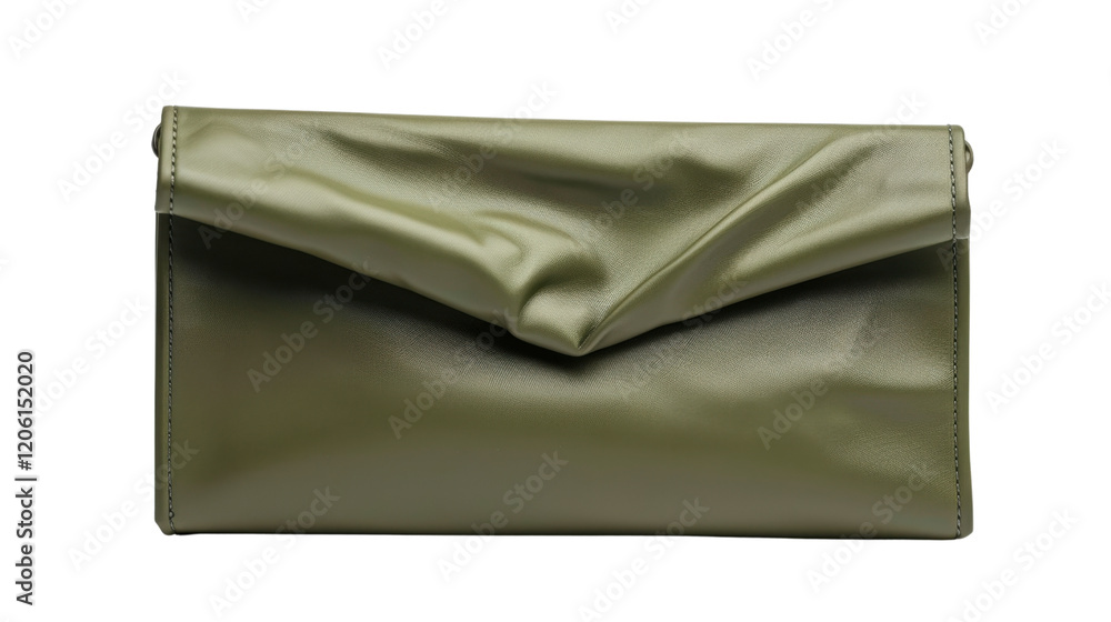 Obraz premium Green woman clutch bag on transparent background